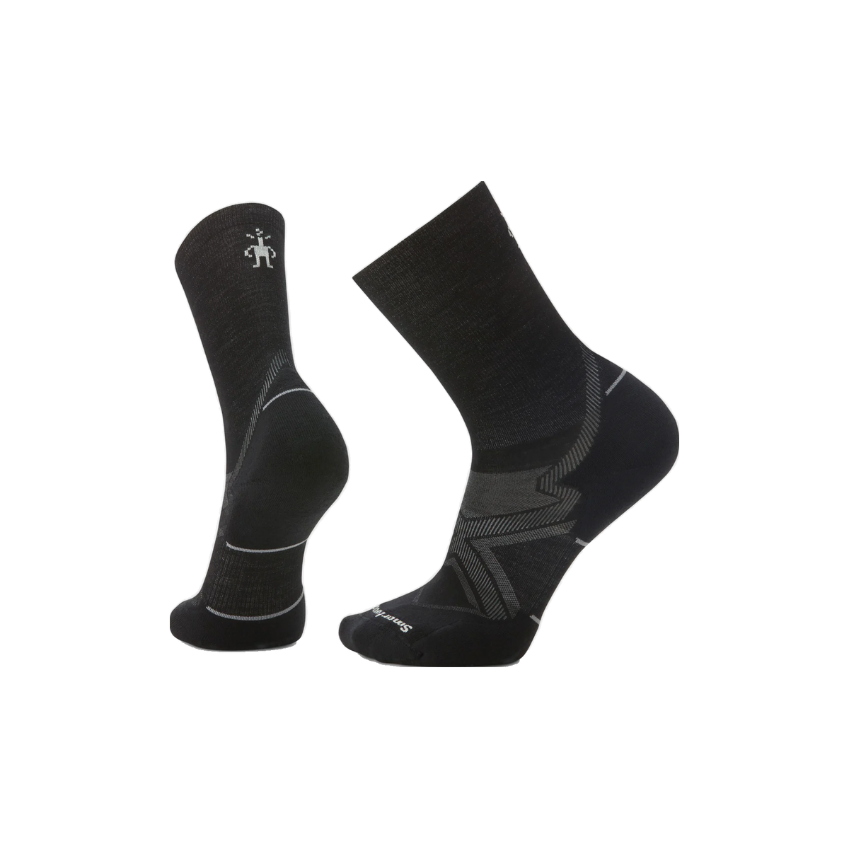 Smartwool Run Targeted Cushion - Wool Mid-Crew Socks, Black, sock view