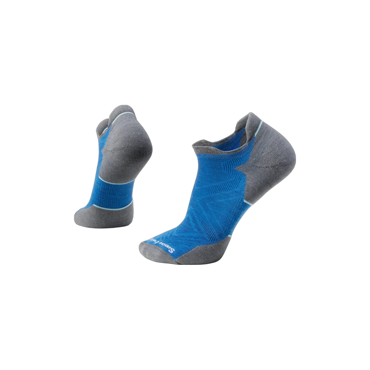 Smartwool Run Targeted Cushion - Wool Low Ankle Socks, Laguna Blue/Deep Navy, sock view
