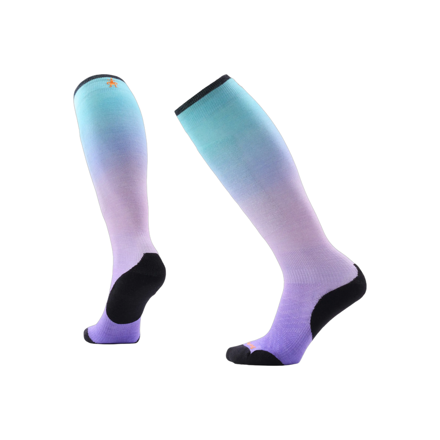 Smartwool Ski - Over the Calf - Targeted Cushion - Ombre Print Wool Socks - Women's