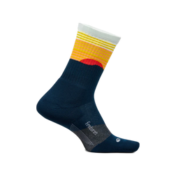 Feetures Trail Max Cushion Mini Crew Socks, Table Rock Navy, sock view