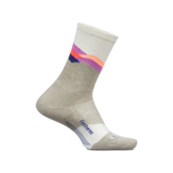 Feetures Trail Max Cushion Mini Crew Socks, Mountain High Cream, sock view