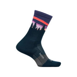 Feetures Trail Max Cushion Mini Crew Socks, Purple Aurora, sock view