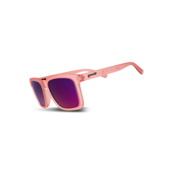 Goodr Sunglasses - Slate G, Tropical Hibiscus Tea Party, three-quarter view