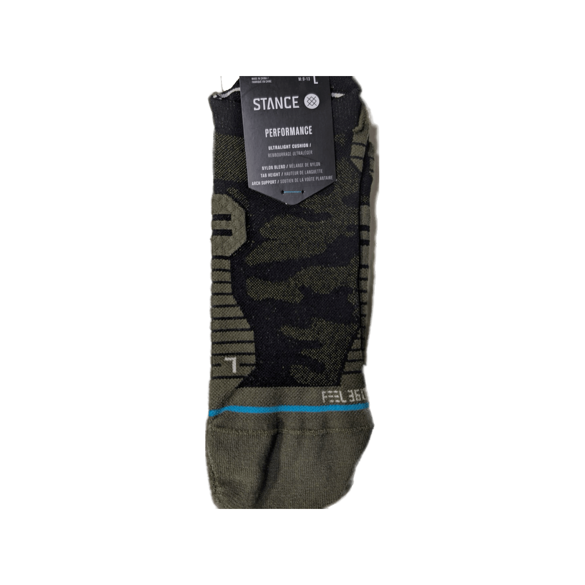 Stance Run Socks - Ultralight Cushioning - Tab, Klicks - Black, sock view