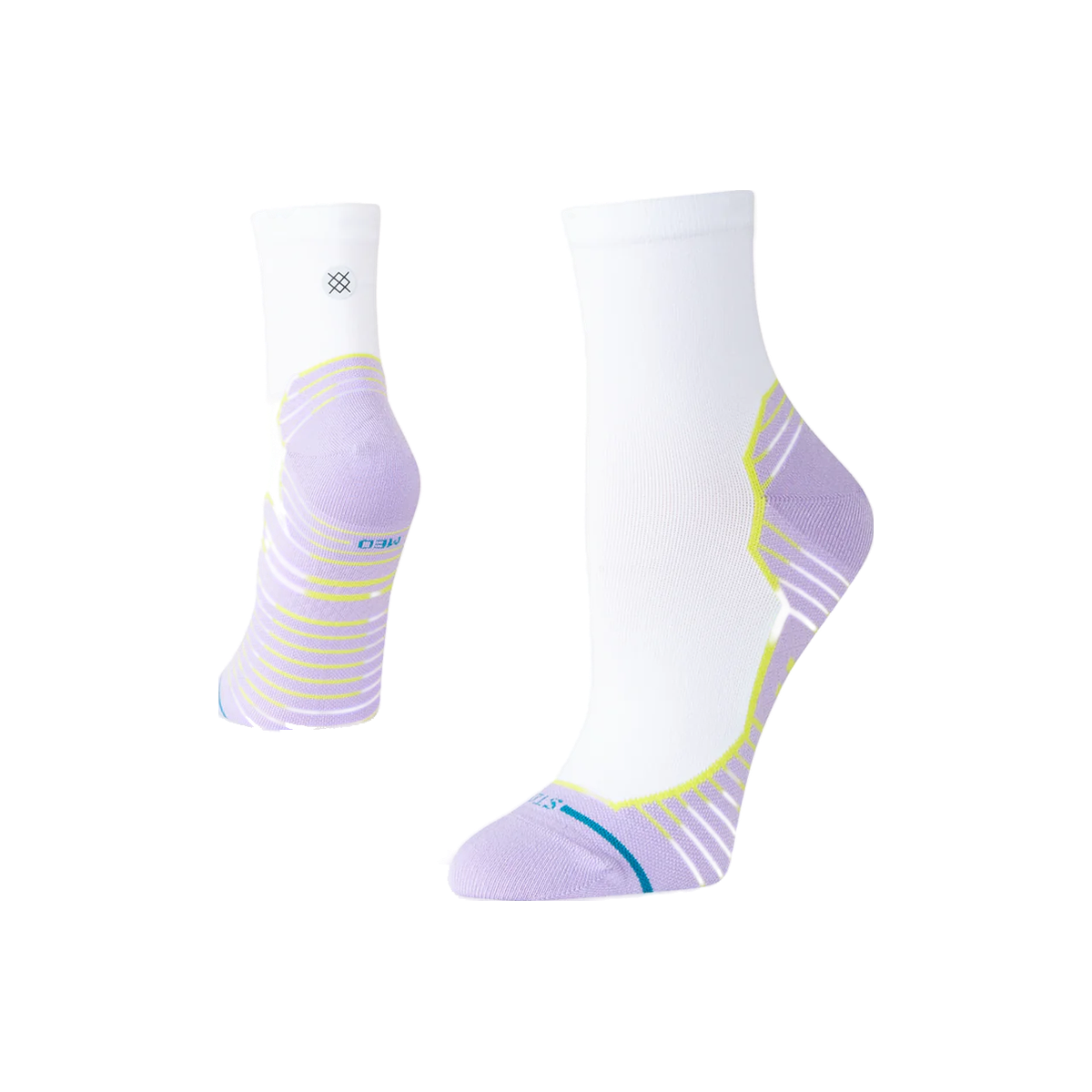 Stance Run Socks - Ultralight Cushioning - Quarter, Women's Orchid - Lavender, sock view