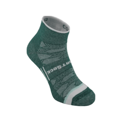 Wrightsock Coolemesh 2 Quarter Socks, Alpine Green, sock view