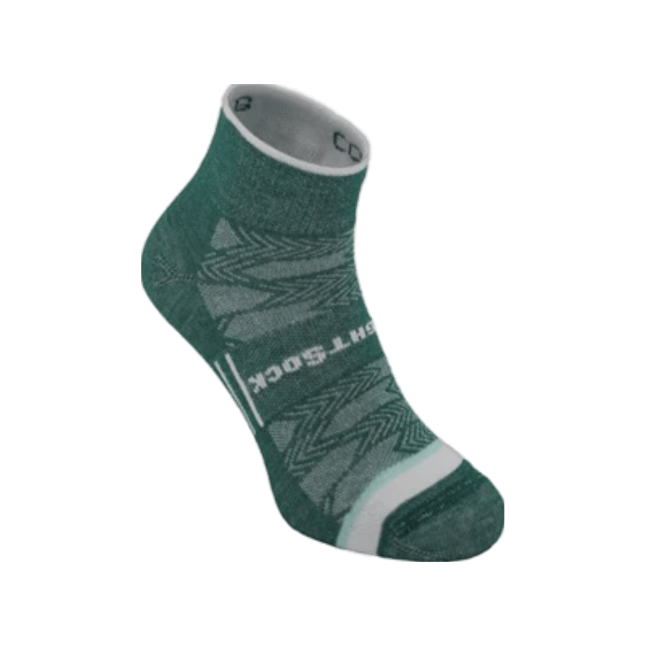 Wrightsock Coolemesh 2 Quarter Socks, Alpine Green, sock view