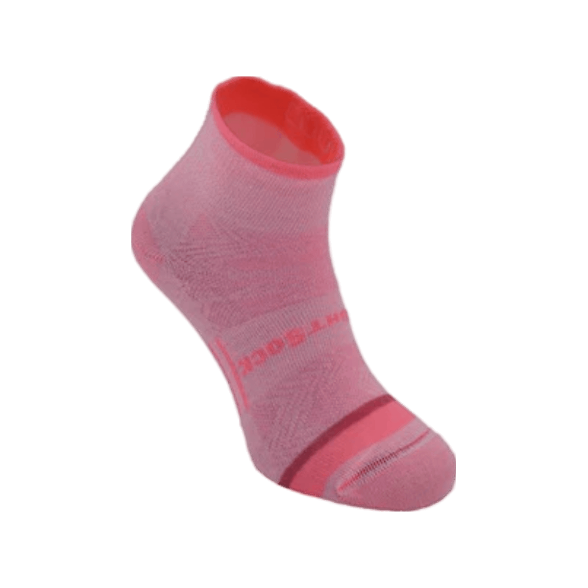 Wrightsock Coolemesh 2 Quarter Socks, Strawberry Pink, sock view