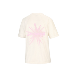 Salomon Shakeout Core Short Sleeve GFX Tee - Women's, Whisper White/Pink Frosting/Icy Pink, product view