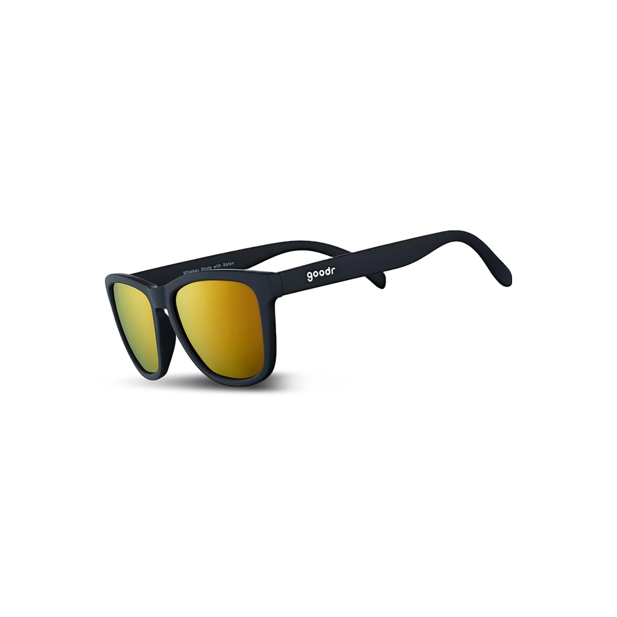Goodr Sunglasses - OG, Whiskey Shots With Satan, three-quarter view