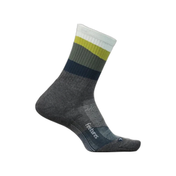 Feetures Trail Max Cushion Mini Crew Socks, Ascent Grey, sock view