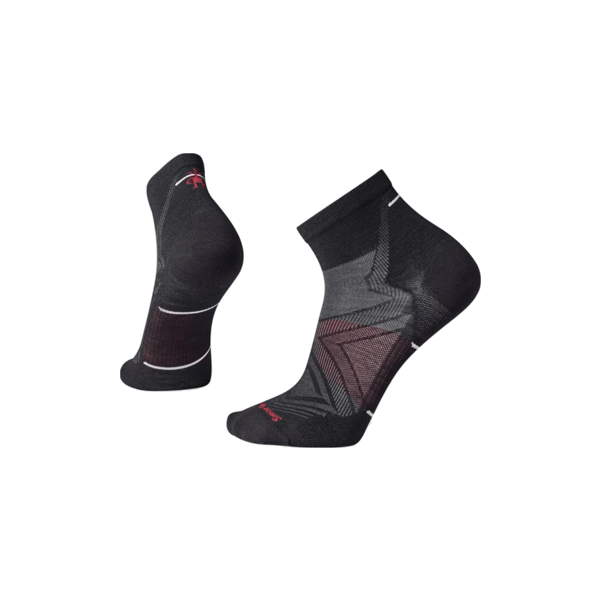Smartwool Run Zero Cushion - Wool Ankle Socks, Black, sock view