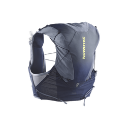 Salomon ADV Skin 5 Running Vest (with Flasks) - Unisex, Maritime Blue/Grisaille/Sunny Lime, vest view