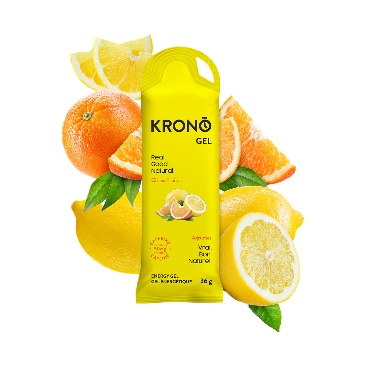 Krono Energy Gel, Citrus (with caffeine), pack view