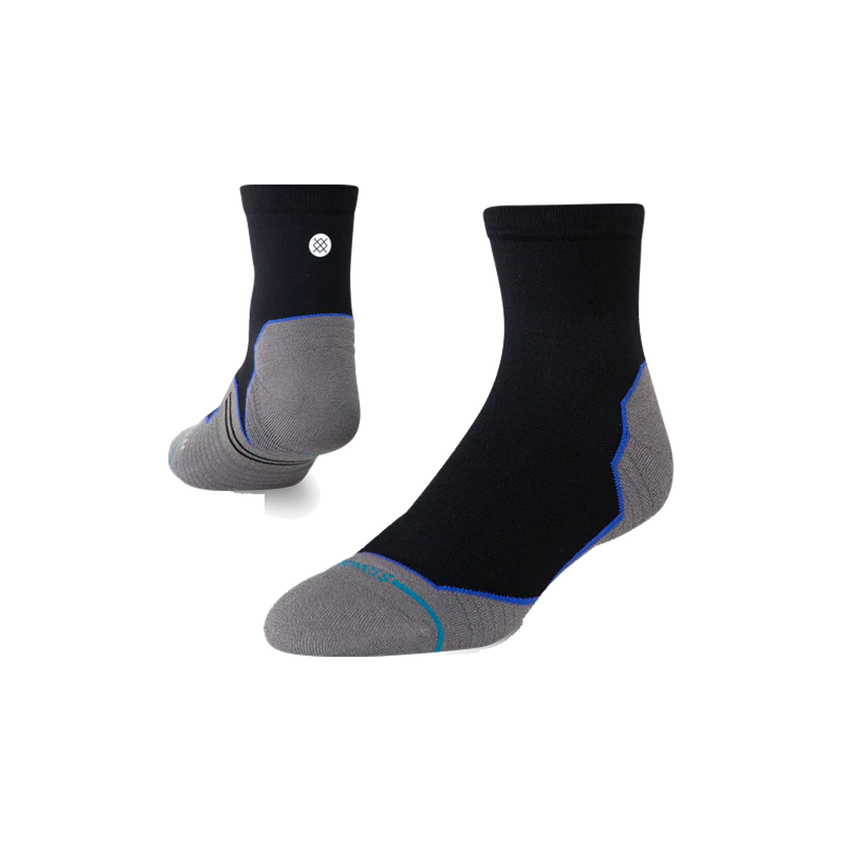 Stance Run Socks - Light Cushioning - Quarter, Contrast Seam, sock view