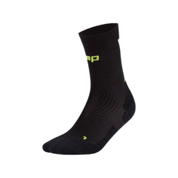 CEP Core Run Ultralight Mid Cut Socks - Men's, Black Grey, sock view