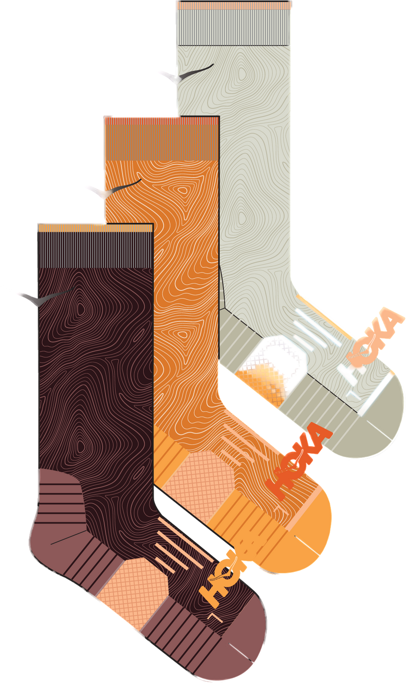 Hoka Unisex Crew Run Socks - 3 pack