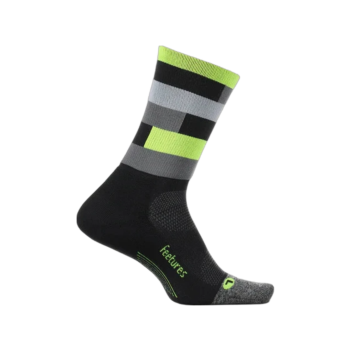 Feetures Elite Light Cushion Mini Crew Socks, Crypto Reflector, sock view