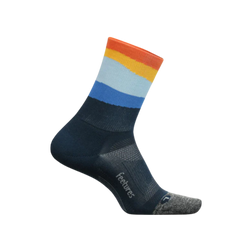 Feetures Elite Light Cushion Mini Crew Socks, Ascent Blue, sock view