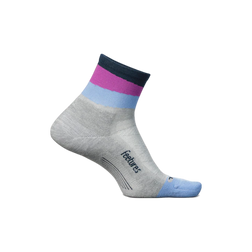 Feetures Elite Light Cushion Quarter Socks, Lunar Ascent, sock view