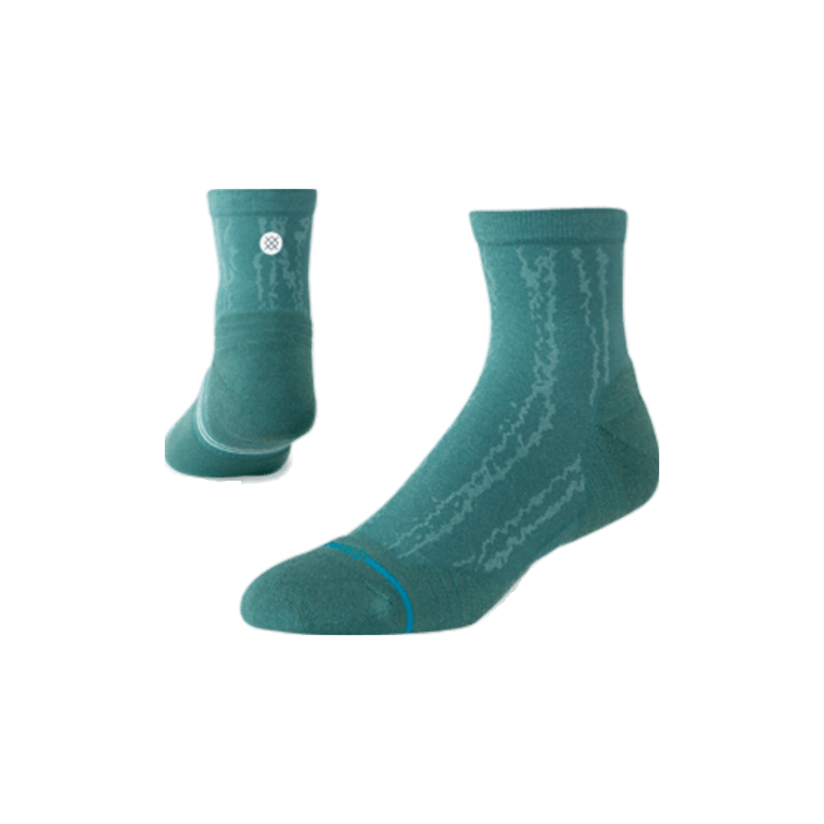Stance Run Socks - Light Cushioning - Quarter, Matrix Teal, sock view