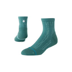 Stance Run Socks - Light Cushioning - Quarter, Matrix Teal, sock view