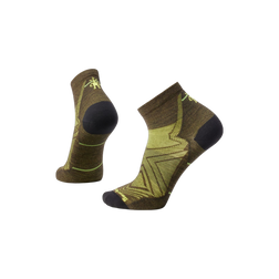 Smartwool Run Zero Cushion - Wool Ankle Socks, Military Olive, sock view