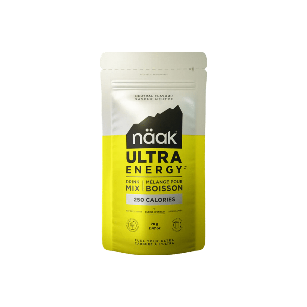 Naak Ultra Energy Drink Mix Single Serv, Neutral, pack view