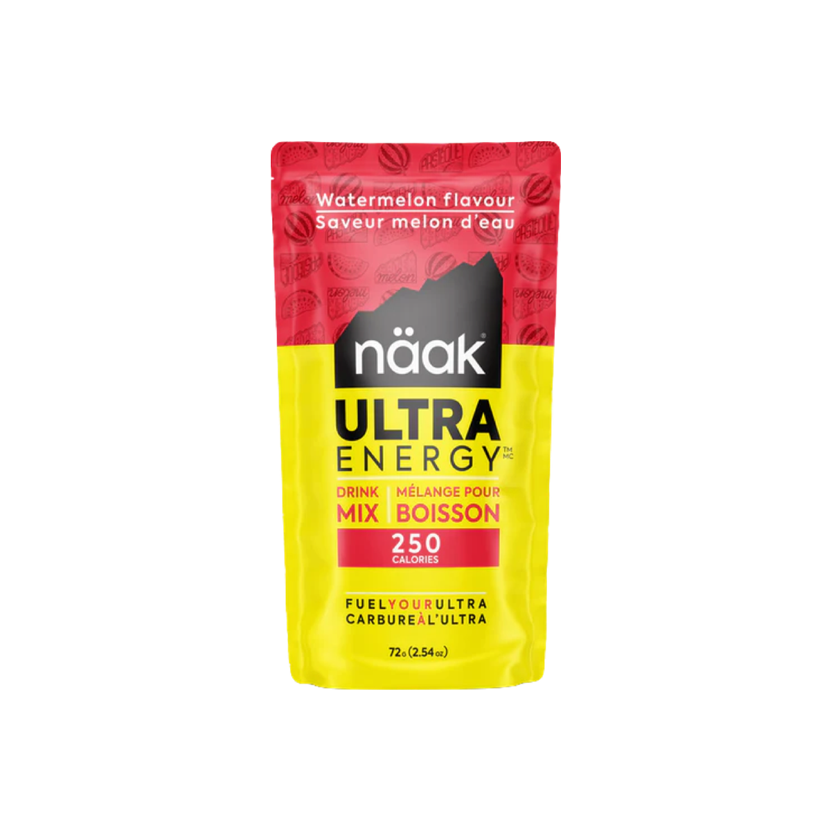Naak Ultra Energy Drink Mix Single Serv, Watermelon, pack view