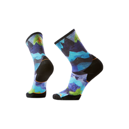 Smartwool Trail Run Targeted Cushion - Wool Crew Socks, Summit Sector - Nightfall Blue, sock view