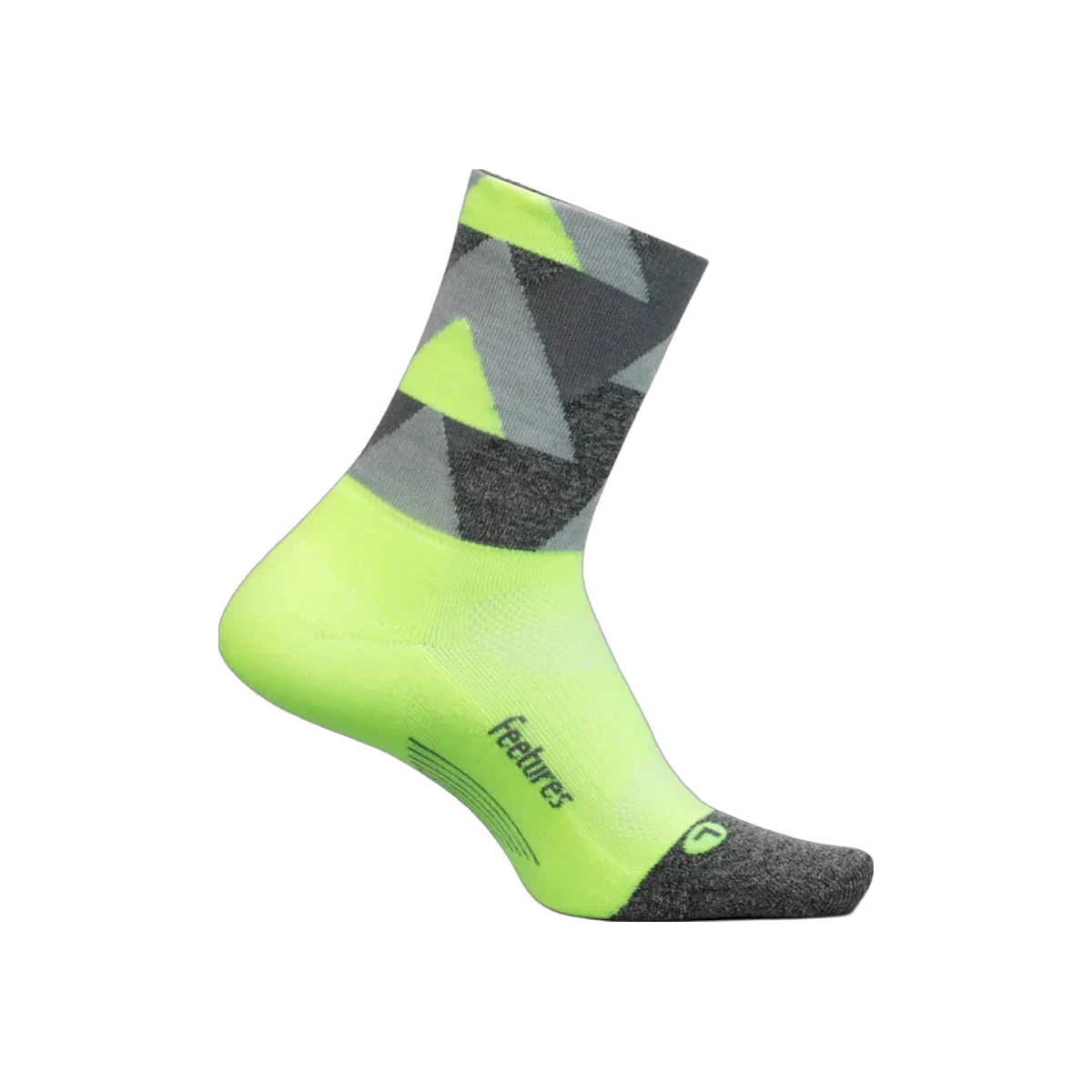 Feetures Elite Light Cushion Mini Crew Socks, Peak Lightning, sock view