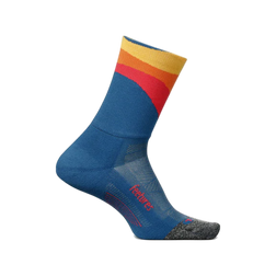 Feetures Elite Light Cushion Mini Crew Socks, Rhythmic Blue, sock view