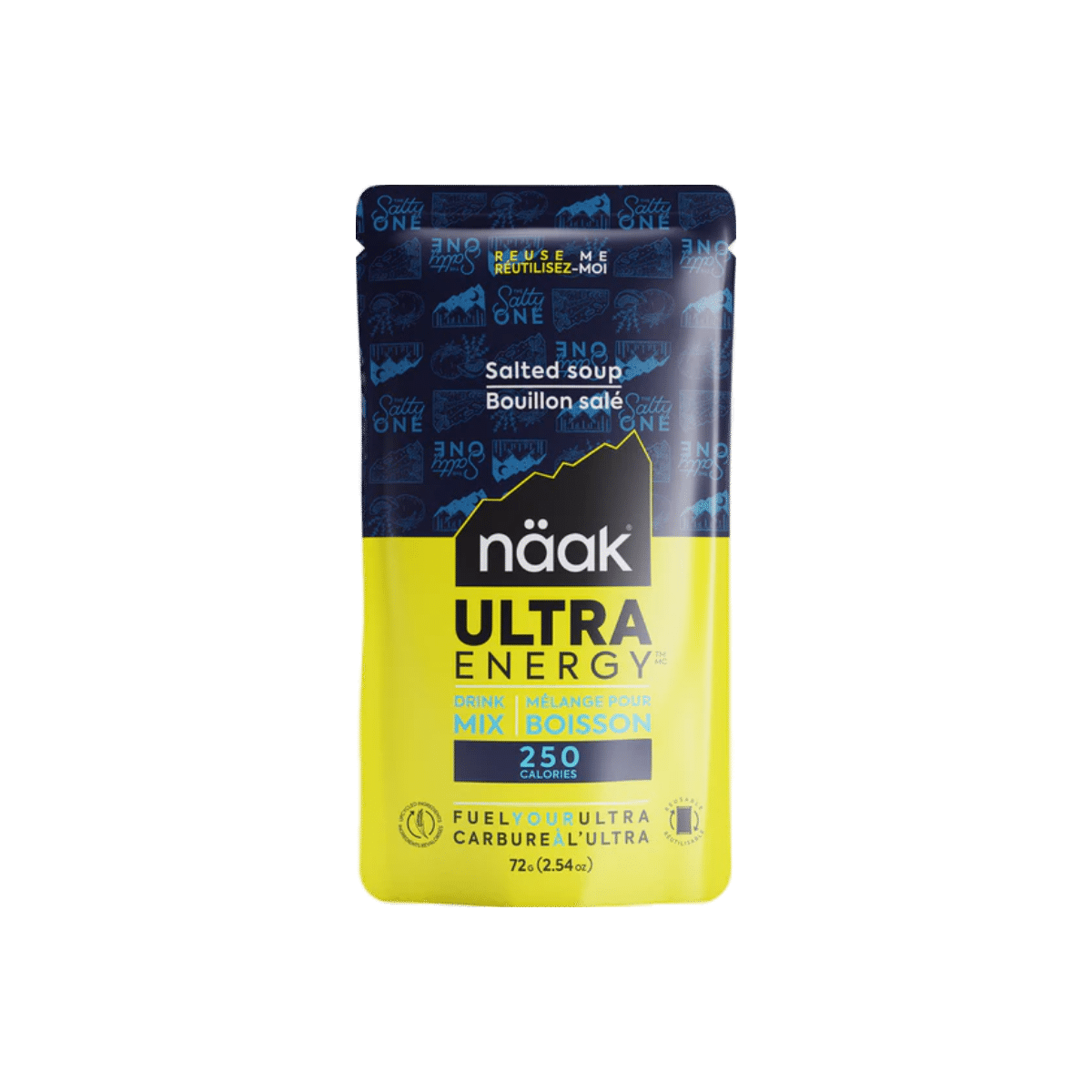 Naak Ultra Energy Drink Mix Single Serv, Salted Soup, pack view