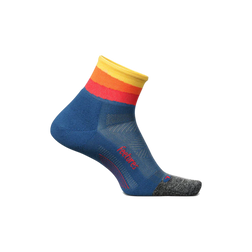Feetures Elite Light Cushion Quarter Socks, Solar Ascent, sock view