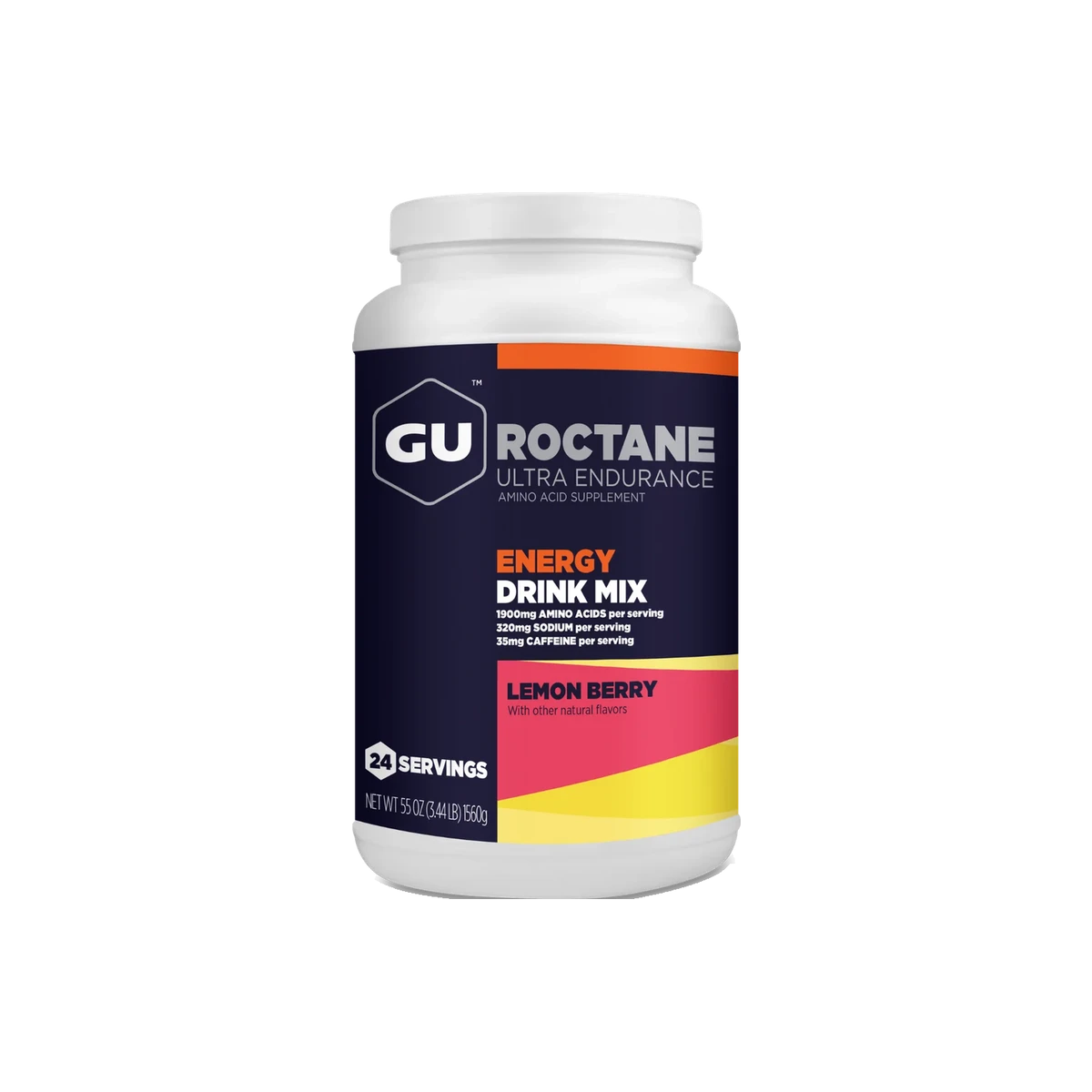 GU Roctane Energy and Hydration Drink Mix, Lemon Berry, pack view