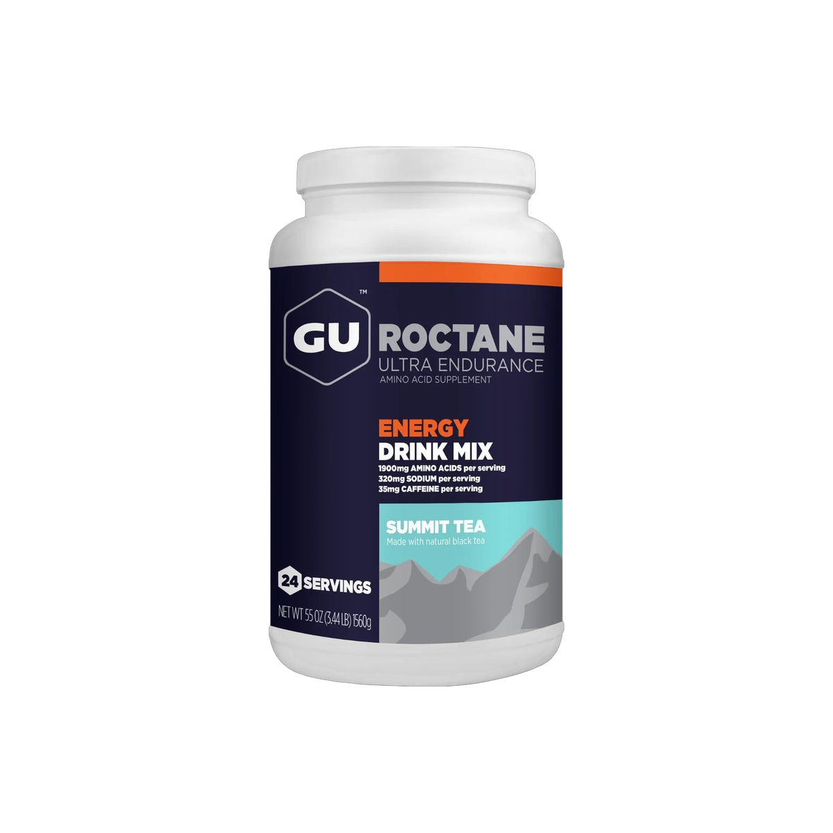 GU Roctane Energy and Hydration Drink Mix, Summit Tea (caffeine), pack view