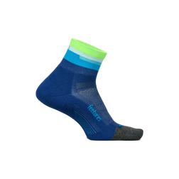 Feetures Elite Light Cushion Quarter Socks, Surfboard Blue, sock view