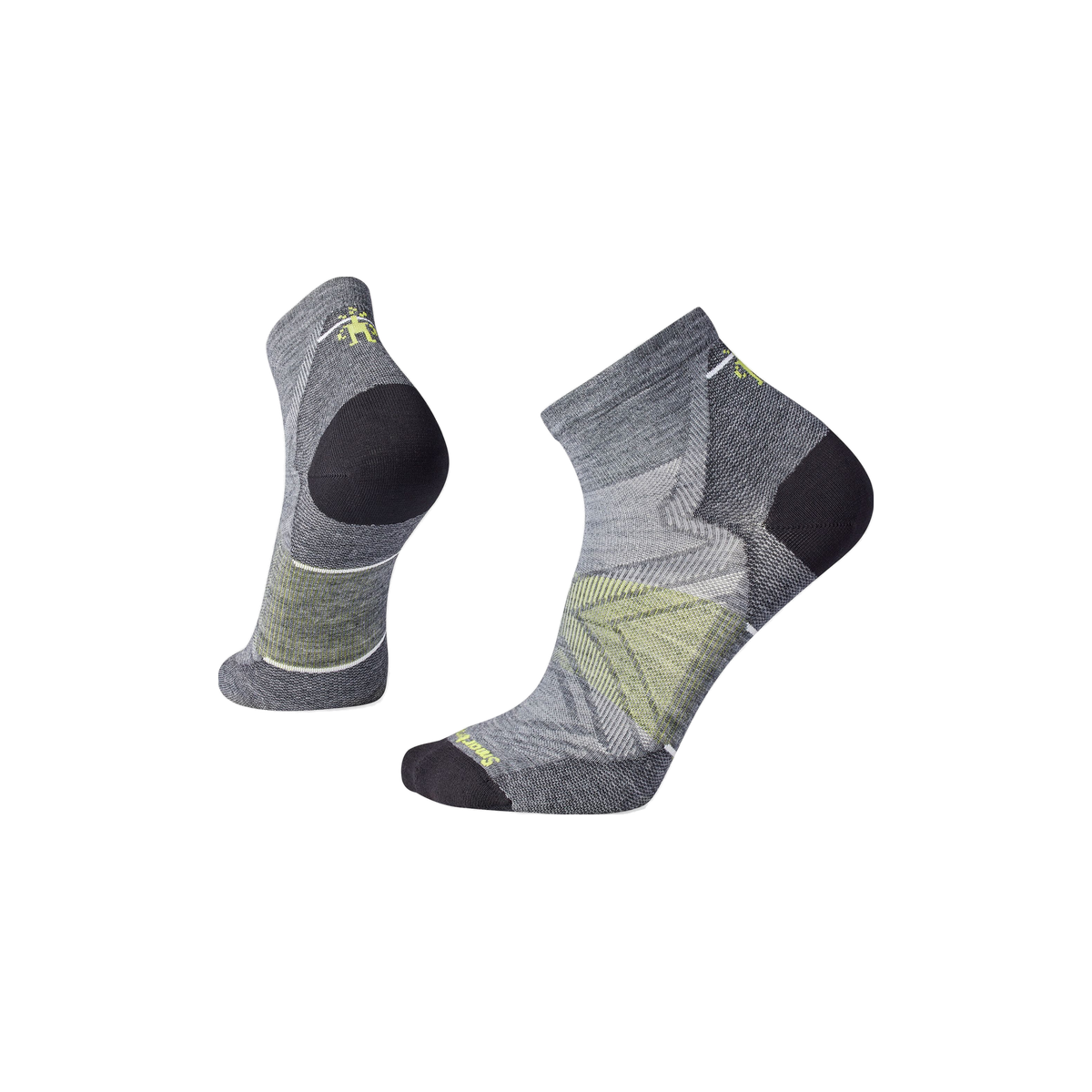 Smartwool Run Zero Cushion - Wool Ankle Socks, Medium Grey, sock view