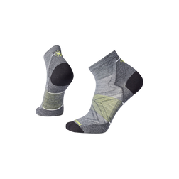 Smartwool Run Zero Cushion - Wool Ankle Socks, Medium Grey, sock view