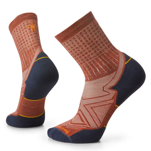 Smartwool Run Target Cushion - Wool Pattern Mid-Crew Socks