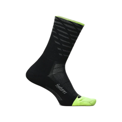 Feetures Elite Light Cushion Mini Crew Socks, Tempo Black, sock view