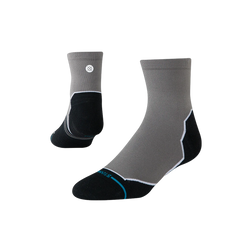 Stance Run Socks - Light Cushioning - Quarter, Topo Grey, sock view