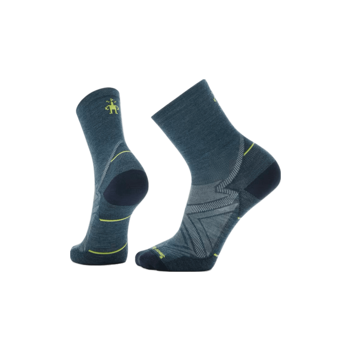 Smartwool Run Zero Cushion - Wool Mid-Crew Socks, Twilight Blue, sock view