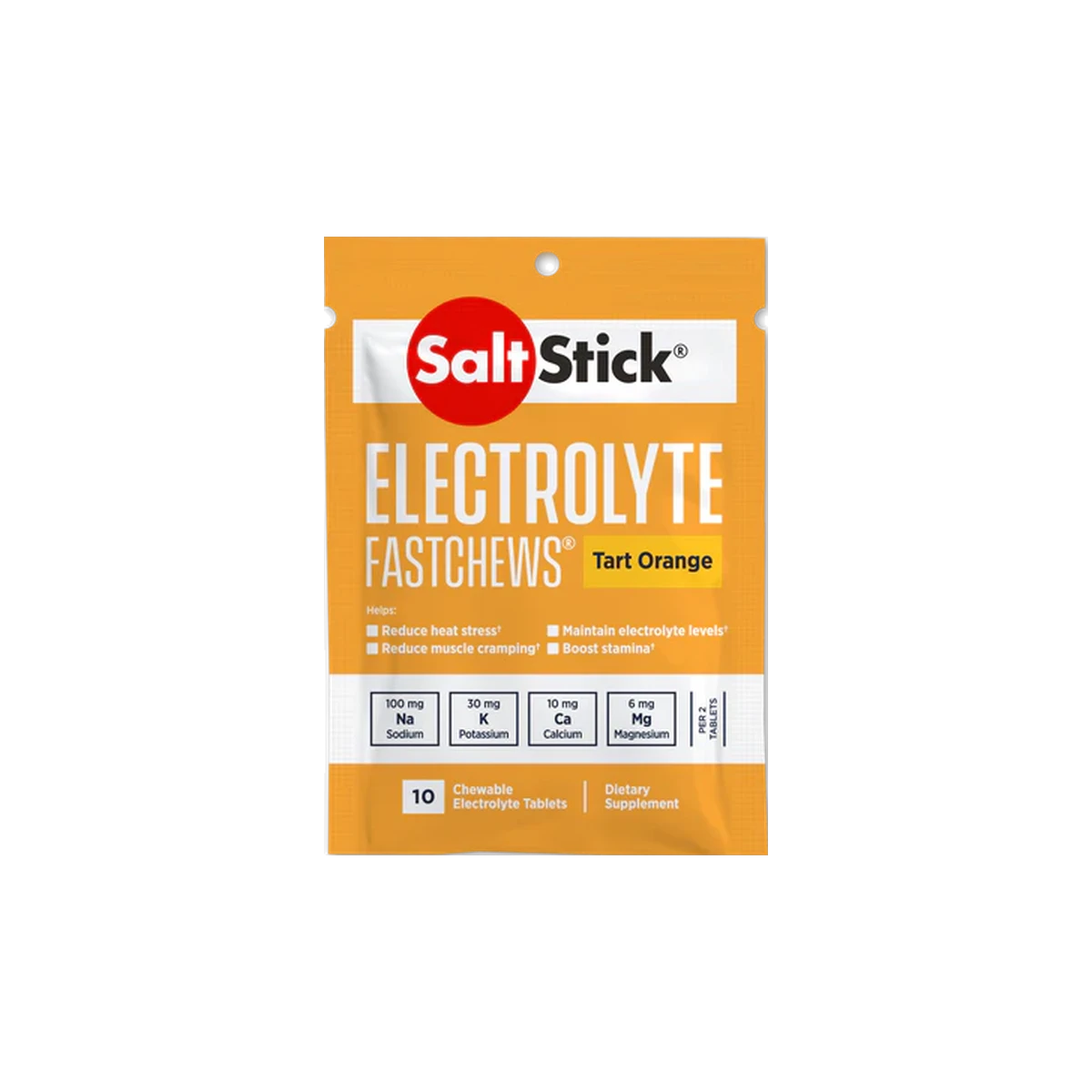 SaltStick Fastchews, Tart Orange / Packet: 10 Tablets, pack view