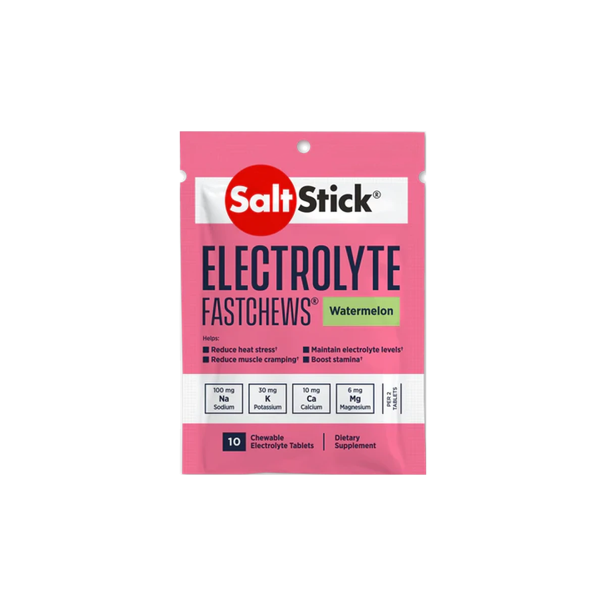 SaltStick Fastchews, Watermelon / Packet: 10 Tablets, pack view