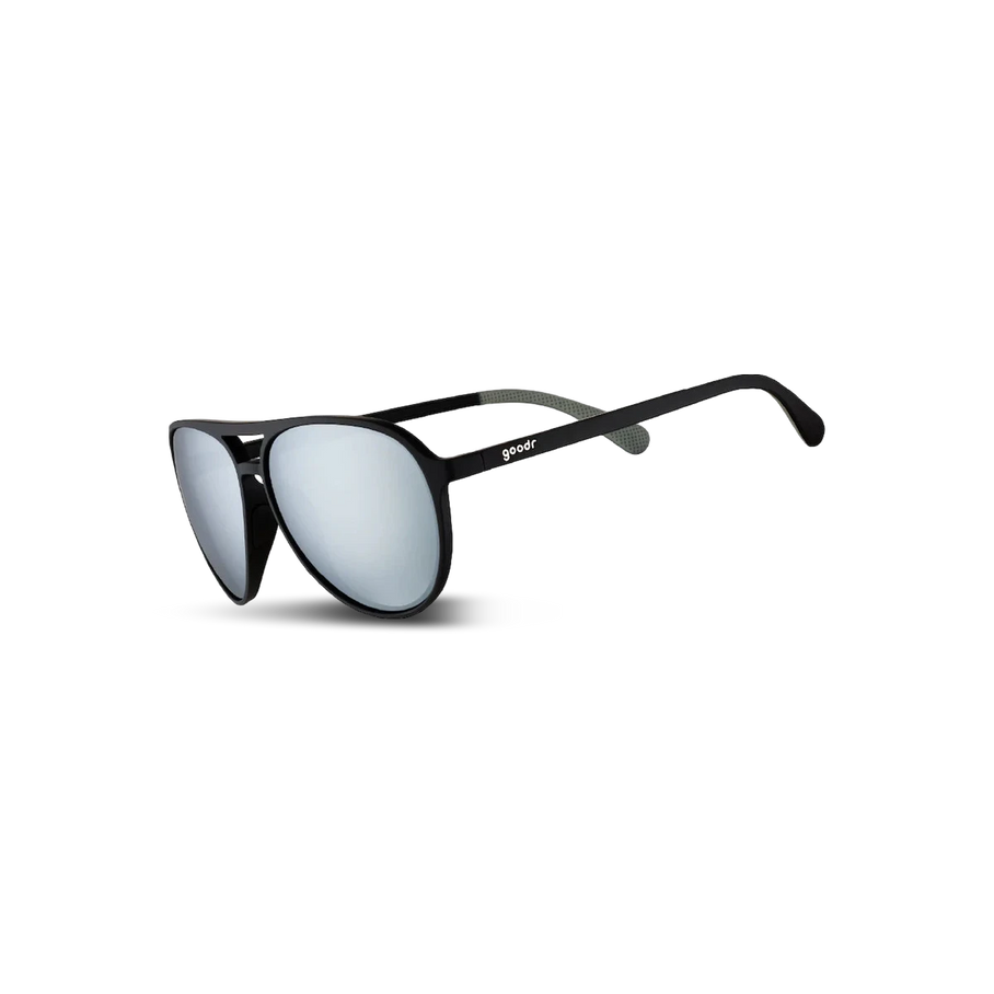 Goodr Sunglasses - Mach G, Add the Chrome Package, three-quarter view