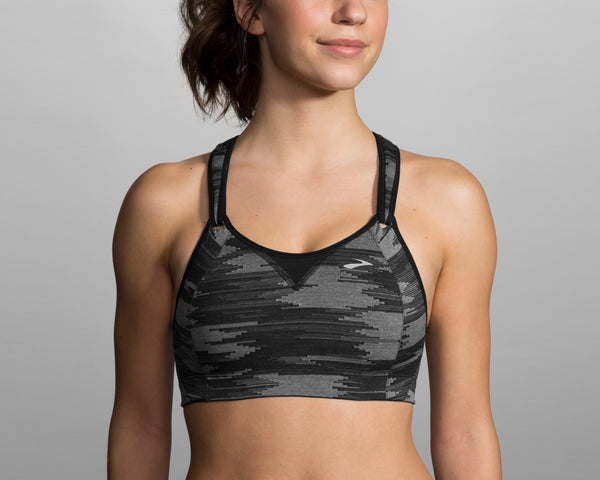 Brooks Rebound Racer Bra Black Ikat Jacquard