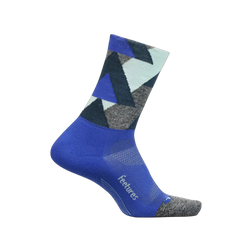 Feetures Elite Light Cushion Mini Crew Socks, Peak Ocean, sock view