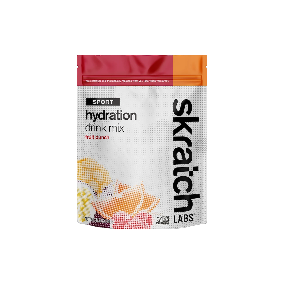 Skratch Labs Sport Hydration Mix 440g Bag, Fruit Punch, pack view