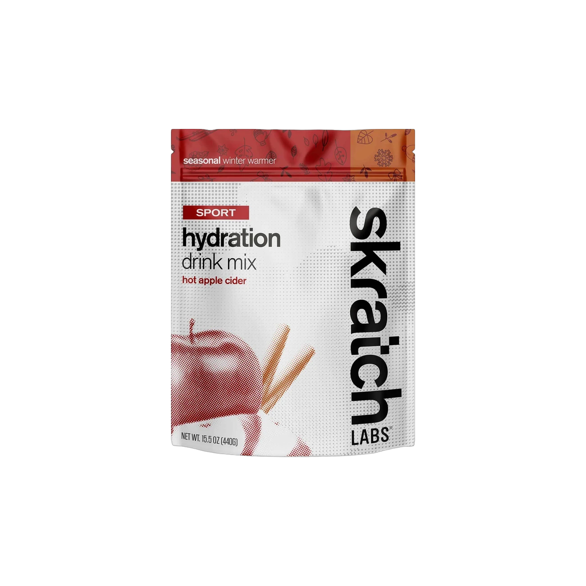 Skratch Labs Sport Hydration Mix 440g Bag, Hot Apple Cider, pack view